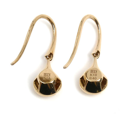 カシケイ K18PG ピンクゴールド ドッツ ダイヤ ピアス BDZ009P ダイヤモンド0.40ct/0.40ct 1.2g レディース【中古】