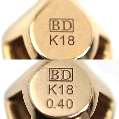カシケイ K18PG ピンクゴールド ドッツ ダイヤ ピアス BDZ009P ダイヤモンド0.40ct/0.40ct 1.2g レディース【中古】