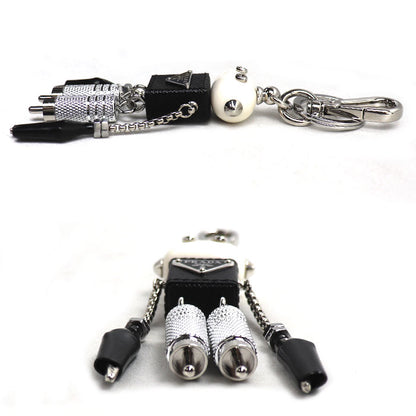 PRADA プラダ GP レザー ロボット バッグチャーム チャーム レディース【中古】【美品】
