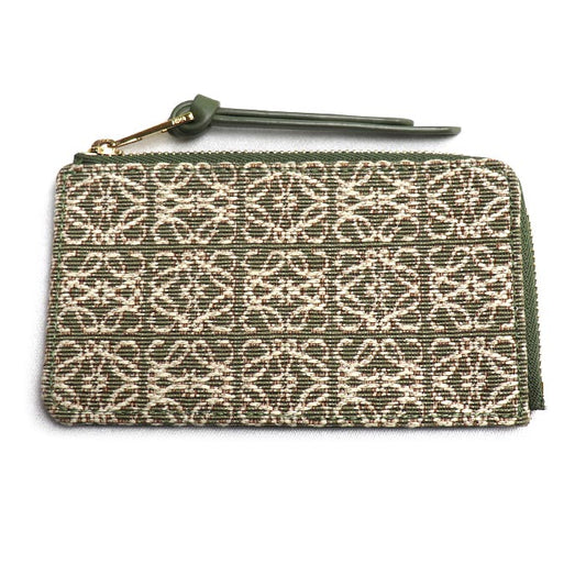 LOEWE ロエベ リピートアナグラム コインケース グリーン レディース【中古】