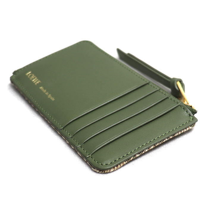 LOEWE ロエベ リピートアナグラム コインケース グリーン レディース【中古】