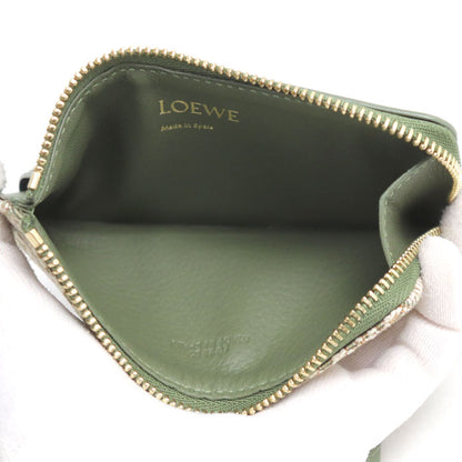 LOEWE ロエベ リピートアナグラム コインケース グリーン レディース【中古】