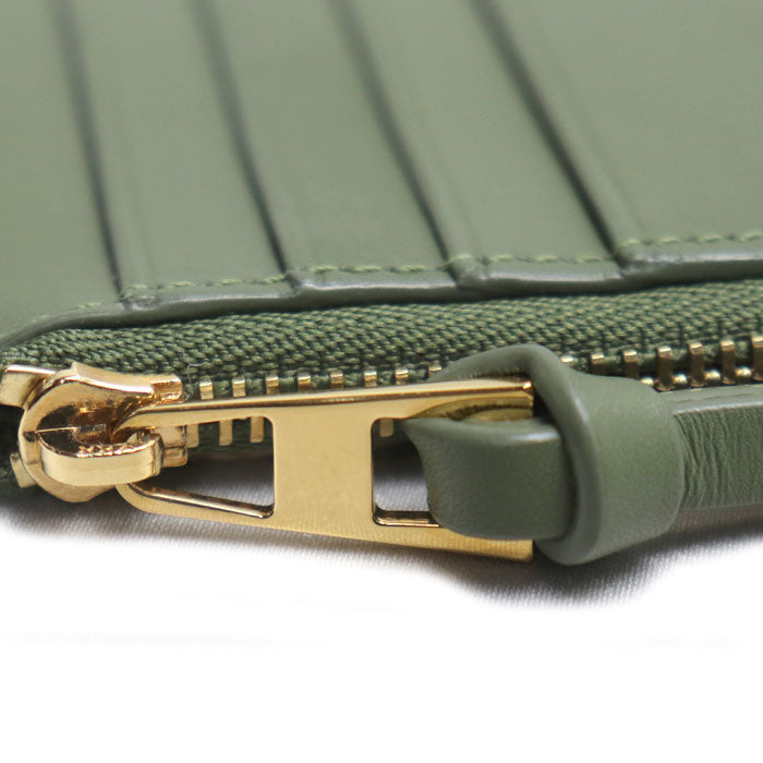 。ロエベ　ケース　グリーン LOEWE ロエベ リピートアナグラム コインケース グリーン レディース