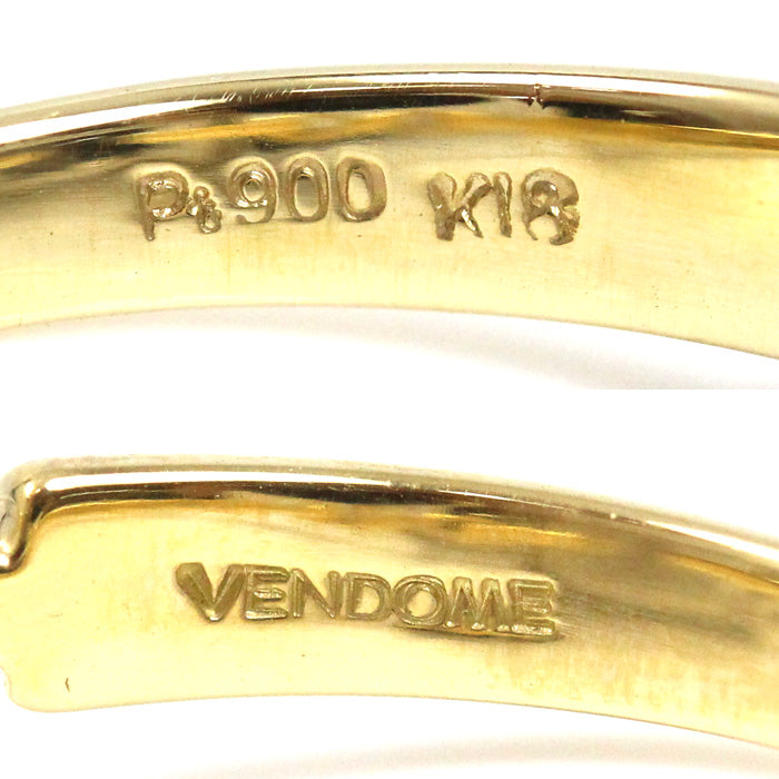 Vendome Aoyama ヴァンドーム青山 K18YG/Pt900 ダイヤ リング・指輪 ダイヤモンド 12号 5.0g レディース【中古】【美品】