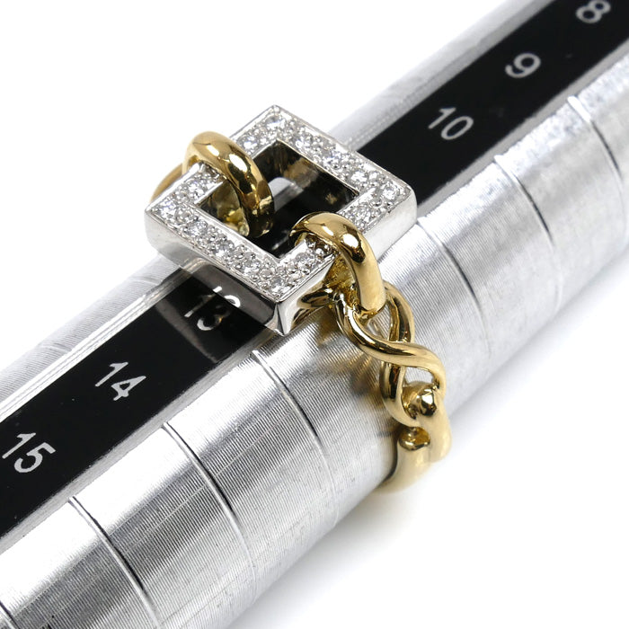 Vendome Aoyama ヴァンドーム青山 K18YG/Pt900 ダイヤ リング・指輪 ダイヤモンド 12号 5.0g レディース【中古】【美品】