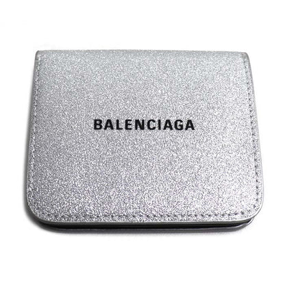 BALENCIAGA バレンシアガ エブリディ コンパクトウォレット 二つ折り財布 シルバー ブラック 594216 ユニセックス【中古】【美品】
