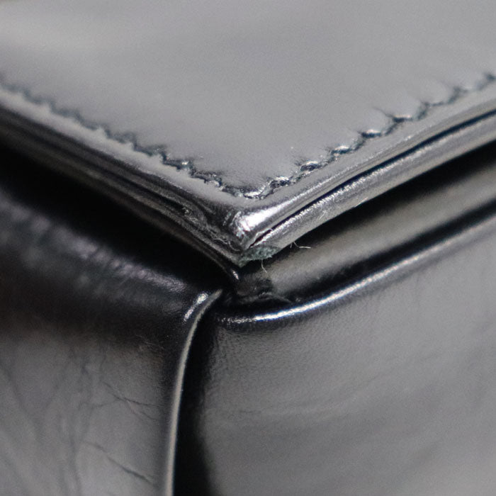 BOTTEGAVENETA ボッテガヴェネタ マキシイントレチャート カセット ボディバッグ ブラック 651053VCQ728803 メンズ【中古】【美品】