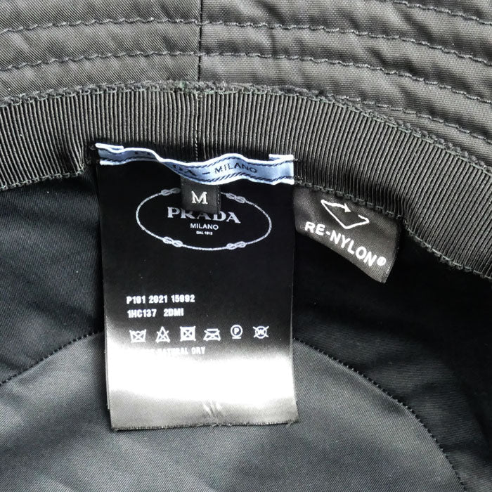 PRADA プラダ Re-Nylon バケットハット ハット ブラック 1HC137_2DMI_F0002 M レディース【中古】【美品】