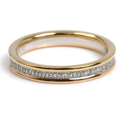 Vendome Aoyama ヴァンドーム青山 K18YG/PG/Pt950 セリュール リング・指輪 AM_R0053 ダイヤモンド0.10ct 10号 3.6g レディース【中古】