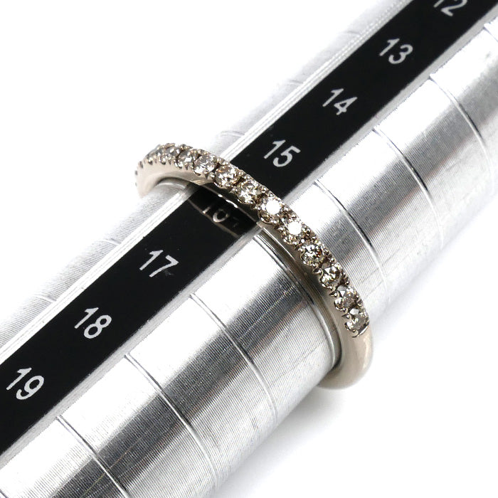 カシケイ ラインリング K18WG ホワイトゴールド ハーフエタニティ リング・指輪 BL001 ダイヤモンド0.30ct 15.5号 3.4g レディース【中古】【美品】