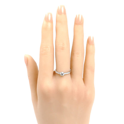 MIKIMOTO ミキモト Pt950プラチナ ダイヤ リング・指輪 ダイヤモンド0.31ct/0.12ct 12号 3.4g レディース【中古】【美品】