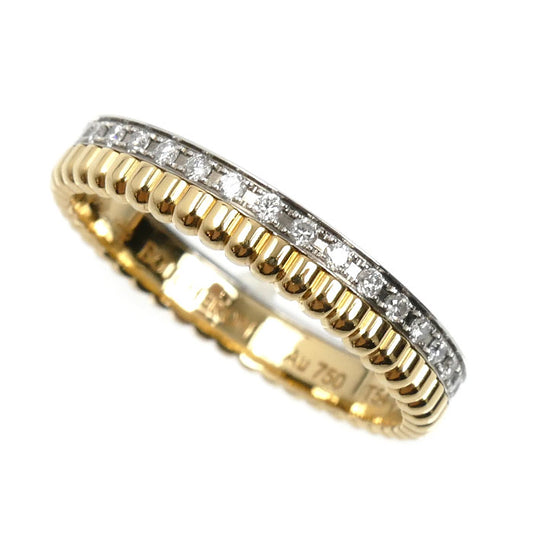 Boucheron ブシュロン K18YG/WG キャトル ラディアント リング ハーフ フルパヴェ リング・指輪 JAL00134 ダイヤモンド 13.5号 54 3.5g レディース【中古】【美品】