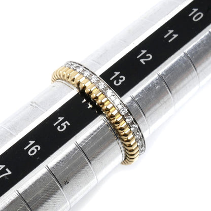 Boucheron ブシュロン K18YG/WG キャトル ラディアント リング ハーフ フルパヴェ リング・指輪 JAL00134 ダイヤモンド 13.5号 54 3.5g レディース【中古】【美品】