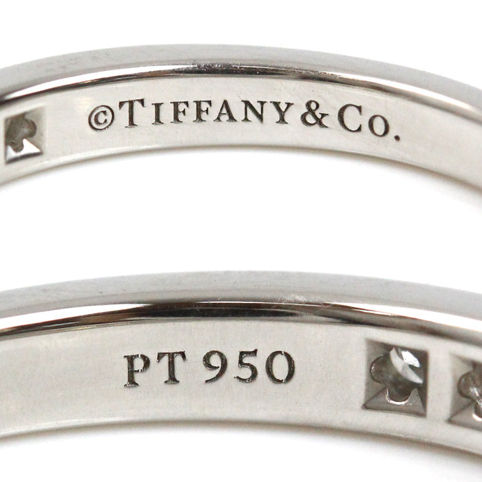TIFFANY&Co. ティファニー Pt950プラチナ ハーフサークル チャネルセッティング リング・指輪 ダイヤモンド 8号 3.4g レディース【中古】【美品】