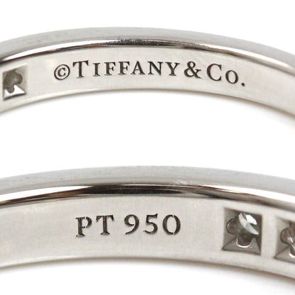 TIFFANY&Co. ティファニー Pt950プラチナ ハーフサークル チャネルセッティング リング・指輪 ダイヤモンド 8号 3.4g レディース【中古】【美品】