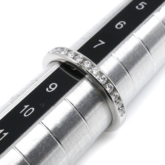 TIFFANY&Co. ティファニー Pt950プラチナ ハーフサークル チャネルセッティング リング・指輪 ダイヤモンド 8号 3.4g レディース【中古】【美品】