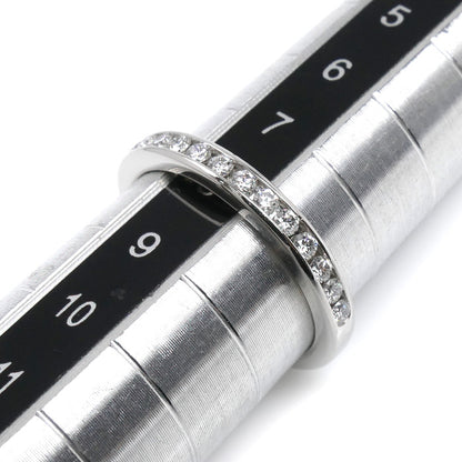 TIFFANY&Co. ティファニー Pt950プラチナ ハーフサークル チャネルセッティング リング・指輪 ダイヤモンド 8号 3.4g レディース【中古】【美品】