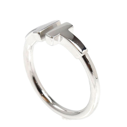 TIFFANY&Co. ティファニー K18WG ホワイトゴールド Tワイヤー リング・指輪 6.5号 3.1g レディース【中古】