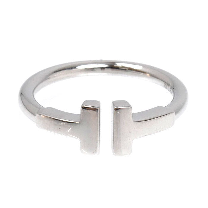 TIFFANY&Co. ティファニー K18WG ホワイトゴールド Tワイヤー リング・指輪 6.5号 3.1g レディース【中古】