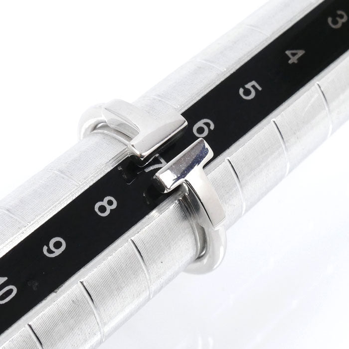 TIFFANY&Co. ティファニー K18WG ホワイトゴールド Tワイヤー リング・指輪 6.5号 3.1g レディース【中古】