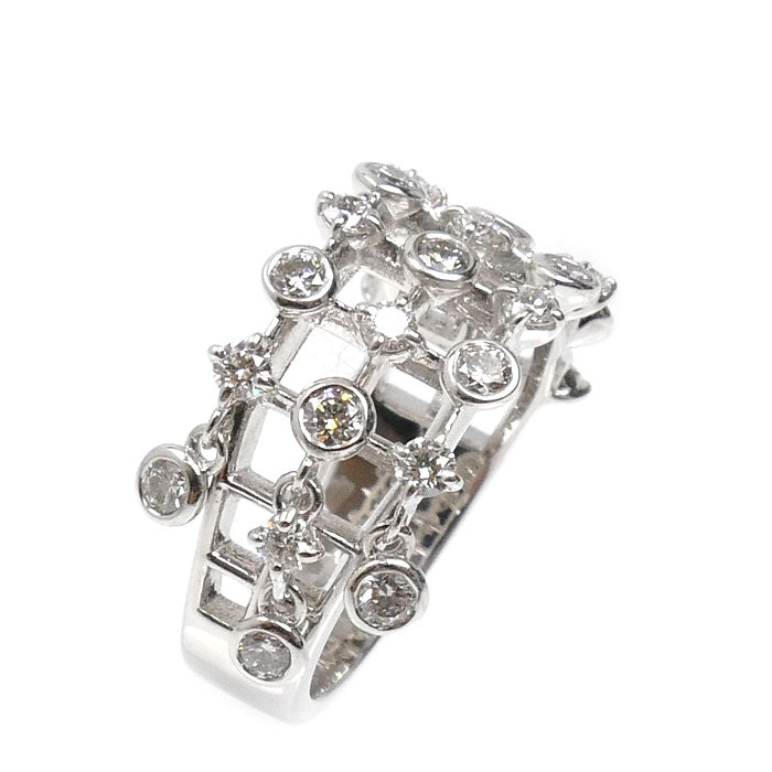 MIKIMOTO ミキモト K18WG ホワイトゴールド リング・指輪 ダイヤモンド0.65ct 5号 5.0g レディース【中古】【美品】
