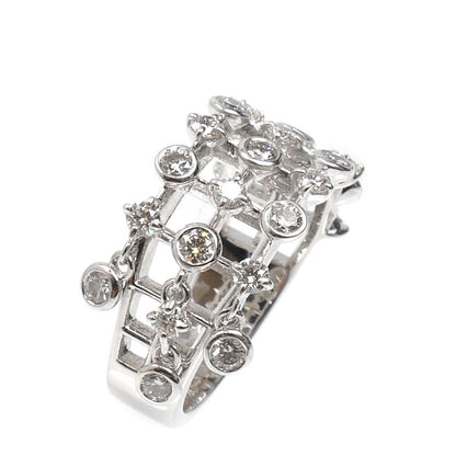 MIKIMOTO ミキモト K18WG ホワイトゴールド リング・指輪 ダイヤモンド0.65ct 5号 5.0g レディース【中古】【美品】