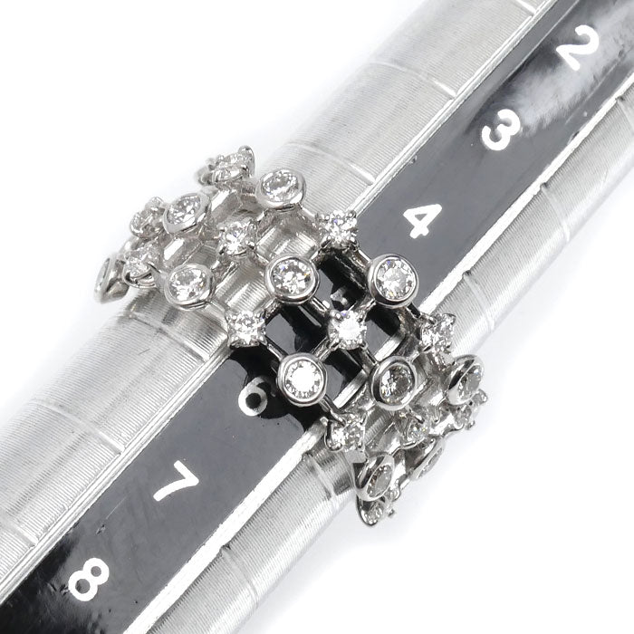 MIKIMOTO ミキモト K18WG ホワイトゴールド リング・指輪 ダイヤモンド0.65ct 5号 5.0g レディース【中古】【美品】