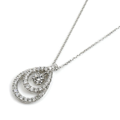 Vendome Aoyama ヴァンドーム青山 Pt950/850 ネックレス ダイヤモンド0.27ct/0.166ct 4.9g ～50cm フリーチェーン レディース【中古】【美品】