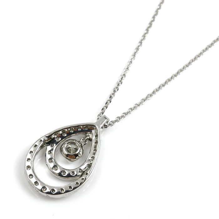 Vendome Aoyama ヴァンドーム青山 Pt950/850 ネックレス ダイヤモンド0.27ct/0.166ct 4.9g ～50cm フリーチェーン レディース【中古】【美品】