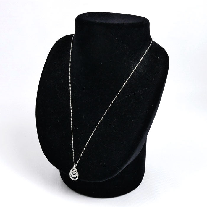 Vendome Aoyama ヴァンドーム青山 Pt950/850 ネックレス ダイヤモンド0.27ct/0.166ct 4.9g ～50cm フリーチェーン レディース【中古】【美品】