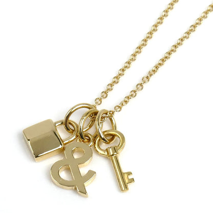 TIFFANY&Co. ティファニー K18YG イエローゴールド ティファニー＆ラブ ロック アンド キー ネックレス 3.4g 45cm レディース【中古】