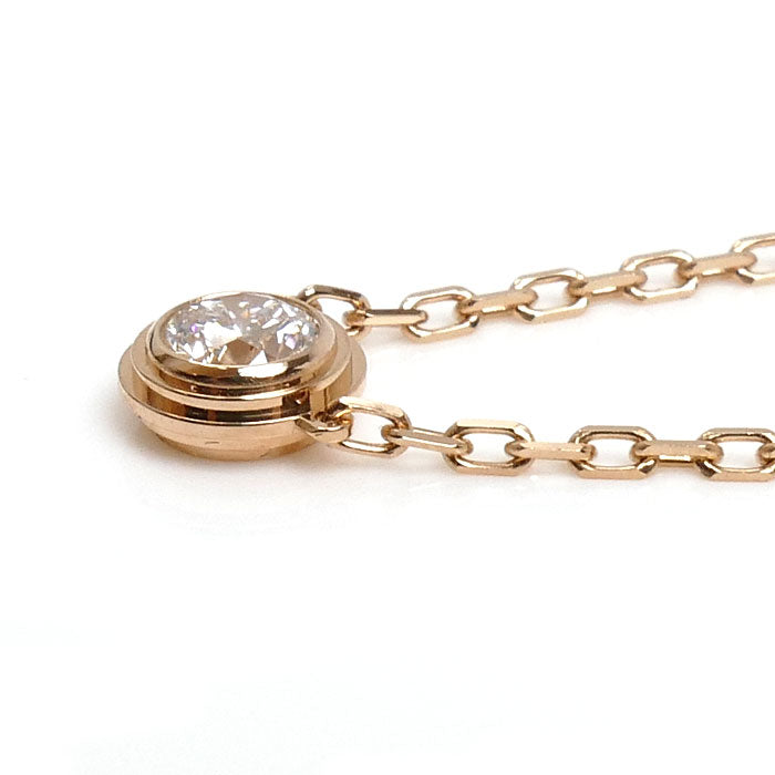 CARTIER カルティエ K18PG ピンクゴールド ダムール LM ダイヤ ネックレス B7215600 ダイヤモンド 2.9g 38/41cm レディース【中古】【美品】