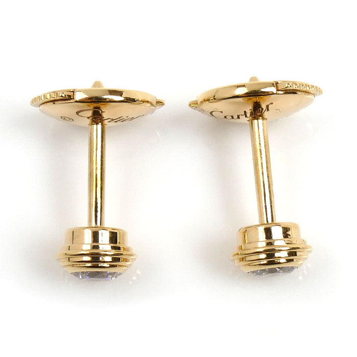 CARTIER カルティエ K18PG ピンクゴールド ダムール MM ダイヤ ピアス B8041500 ダイヤモンド 1.9g レディース【中古】【美品】