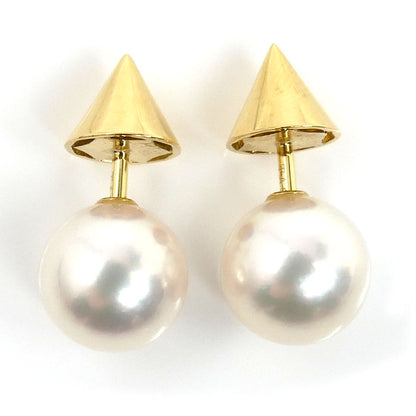 TASAKI タサキ K18YG イエローゴールド リファインド リベリオン ピアス E-3660-18KYG アコヤパール約7.5mm 2.5g レディース【中古】【美品】