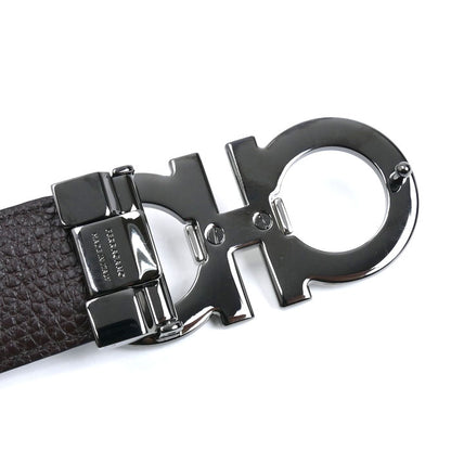 Salvatore Ferragamo サルヴァトーレフェラガモ ダブルガンチーニ ベルト ブラック ブラウン リバーシブル メンズ【中古】【美品】