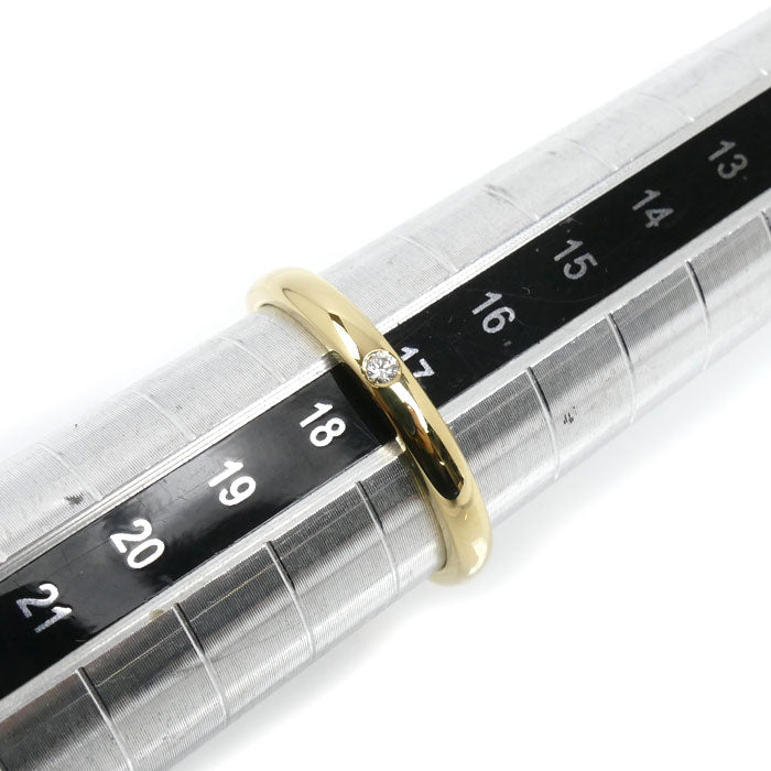 TIFFANY&Co. ティファニー K18YG イエローゴールド スタッキングバンド 1P ダイヤ リング・指輪 60016280 ダイヤモンド 17号 3.5g レディース【中古】【美品】