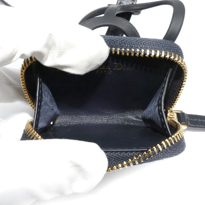 Dior ディオール オブリーク 30モンテーニュ コインケース付 フォンホルダー ネイビー ベージュ S2101UTZQ レディース【中古】【美品】