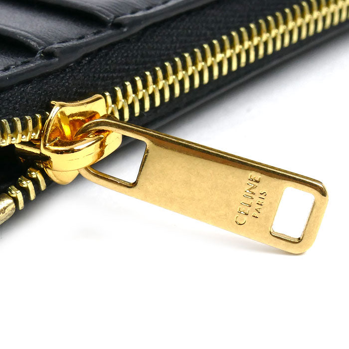 CELINE セリーヌ トリオンフ コインケース ブラック 10K583EMH.38NO レディース【中古】【美品】