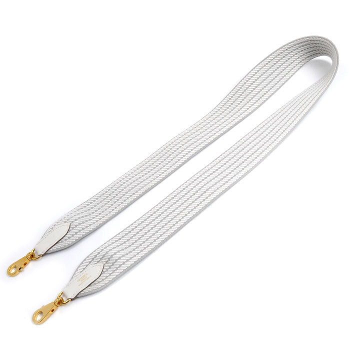 HERMES エルメス バンドリエール コルダージュ ショルダーストラップ グリスパール W刻印 レディース【中古】【美品】