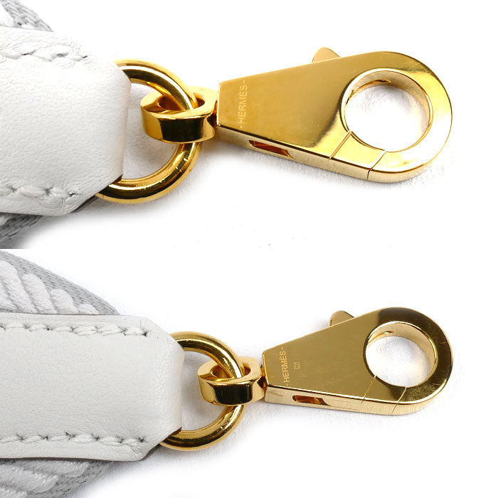 HERMES エルメス バンドリエール コルダージュ ショルダーストラップ グリスパール W刻印 レディース【中古】【美品】