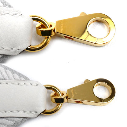 HERMES エルメス バンドリエール コルダージュ ショルダーストラップ グリスパール W刻印 レディース【中古】【美品】