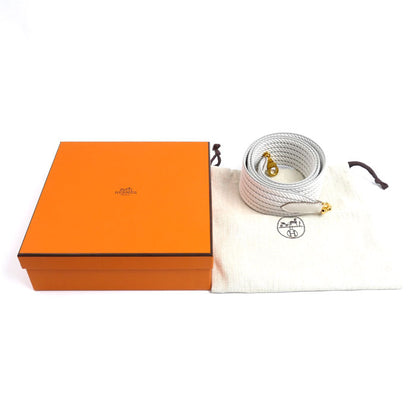 HERMES エルメス バンドリエール コルダージュ ショルダーストラップ グリスパール W刻印 レディース【中古】【美品】