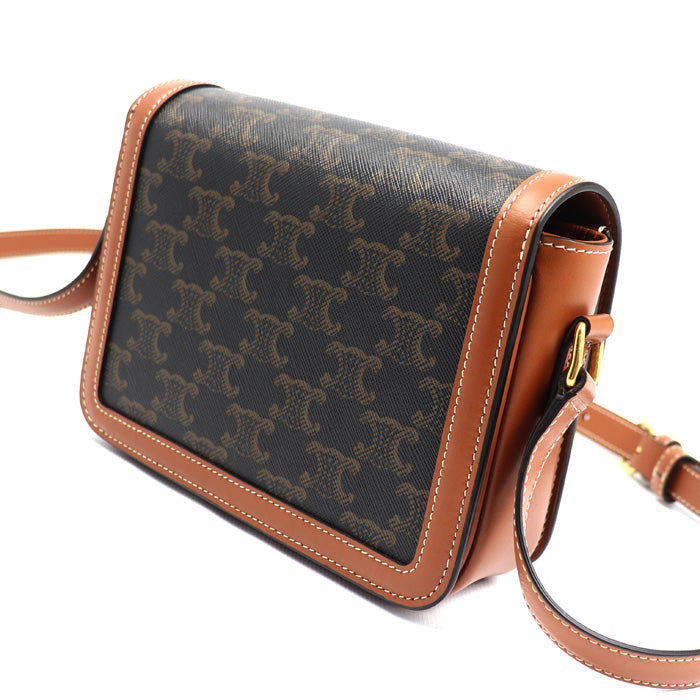 CELINE セリーヌ トリオンフ ティーン ショルダーバッグ ブラウン 188882BZ4.04LU レディース【中古】【美品】