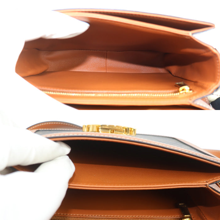 CELINE セリーヌ トリオンフ ティーン ショルダーバッグ ブラウン 188882BZ4.04LU レディース【中古】【美品】