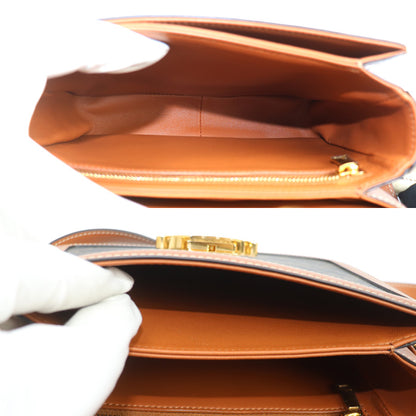 CELINE セリーヌ トリオンフ ティーン ショルダーバッグ ブラウン 188882BZ4.04LU レディース【中古】【美品】