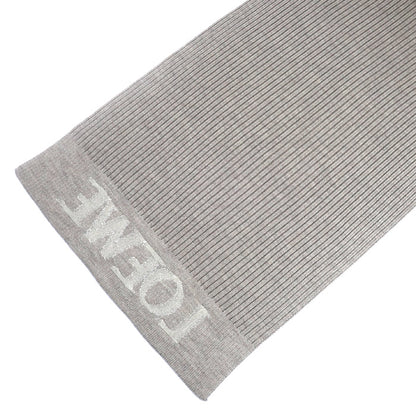 LOEWE ロエベ ロゴ マフラー グレージュ F540257X22 リブ レディース【中古】【美品】