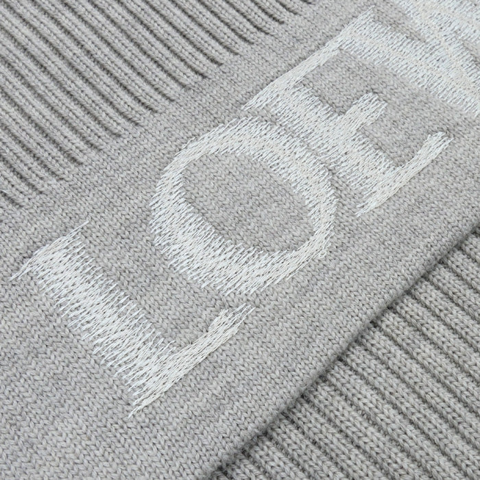 LOEWE ロエベ ロゴ マフラー グレージュ F540257X22 リブ レディース【中古】【美品】