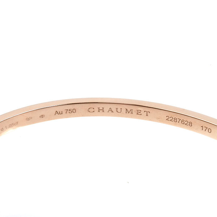 Chaumet ショーメ K18PG ピンクゴールド リアン エヴィダンス ダイヤ ブレスレット 083555-170 ダイヤモンド1.05ct 16.8g レディース【中古】【美品】