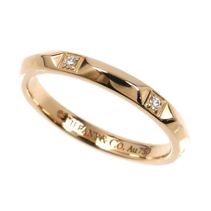 TIFFANY&Co. ティファニー K18PG ピンクゴールド トゥルーバンド ダイヤ リング・指輪 67134257 ダイヤモンド 14号 3.3g レディース【中古】【美品】
