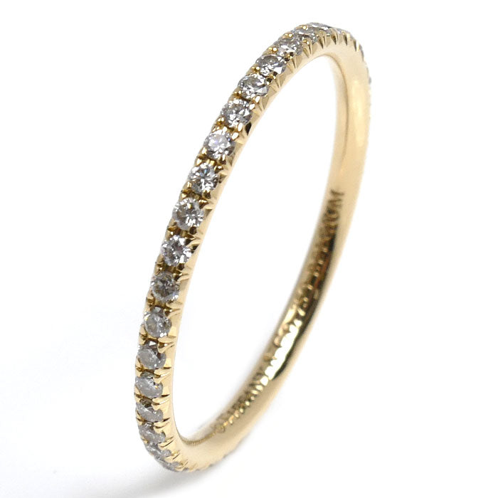 TIFFANY&Co. ティファニー K18YG イエローゴールド メトロ フルサークル ダイヤ リング・指輪 ダイヤモンド 9号 0.9g レディース【中古】【美品】